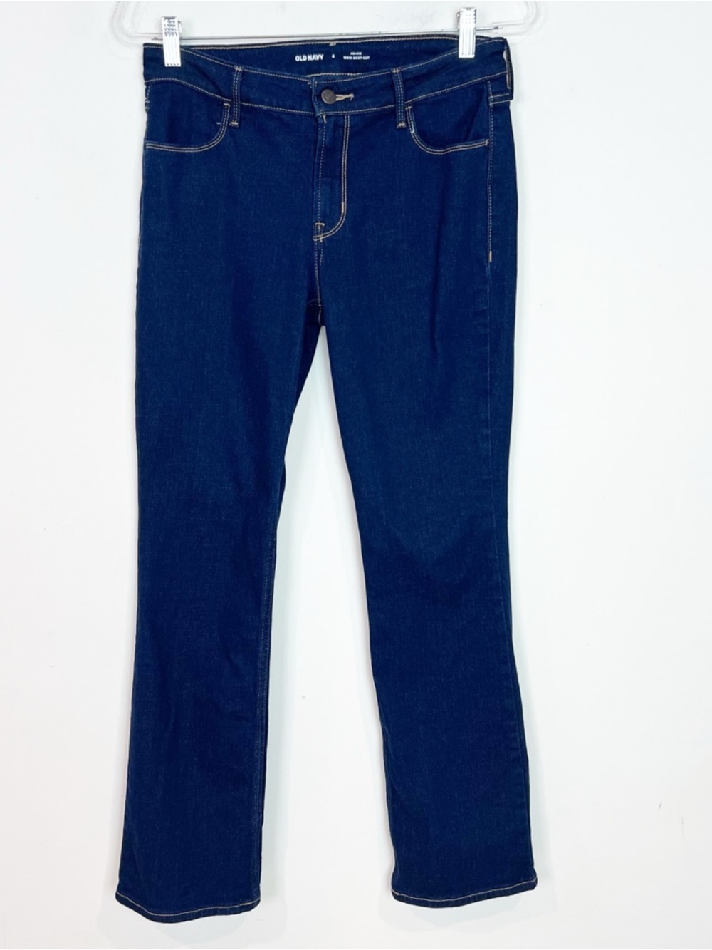 OLD NAVY MID RISE WOW BOOTCUT DARK DENIM JEANS WOMENS SZ 6